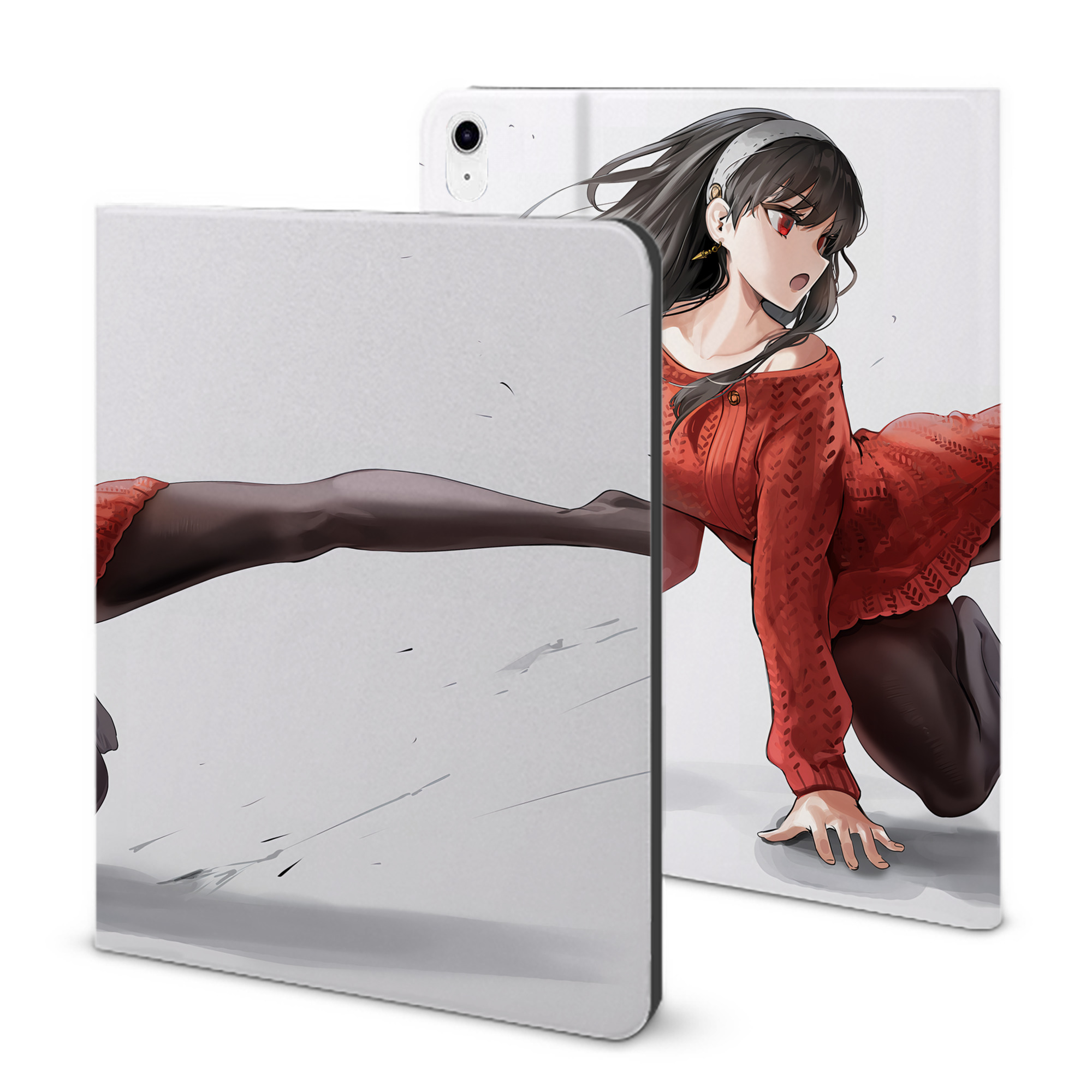 （画像用） SPY×FAMILY间谍家家酒 IPad ケース ブック型 PUレザー TPU 耐衝撃 軽量 薄型 ペン収納なし 全面保護 IPad 各モデル対応